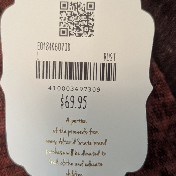 Altar'd State Burgundy Knit Top Swing Shift Dress LARGE NWT Soft Comfy NEW Tags - Picture 3 of 5